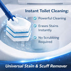 PumiShine Heavy-Duty Toilet Scrubber – Extra Long Handle + 7 Replacement Heads