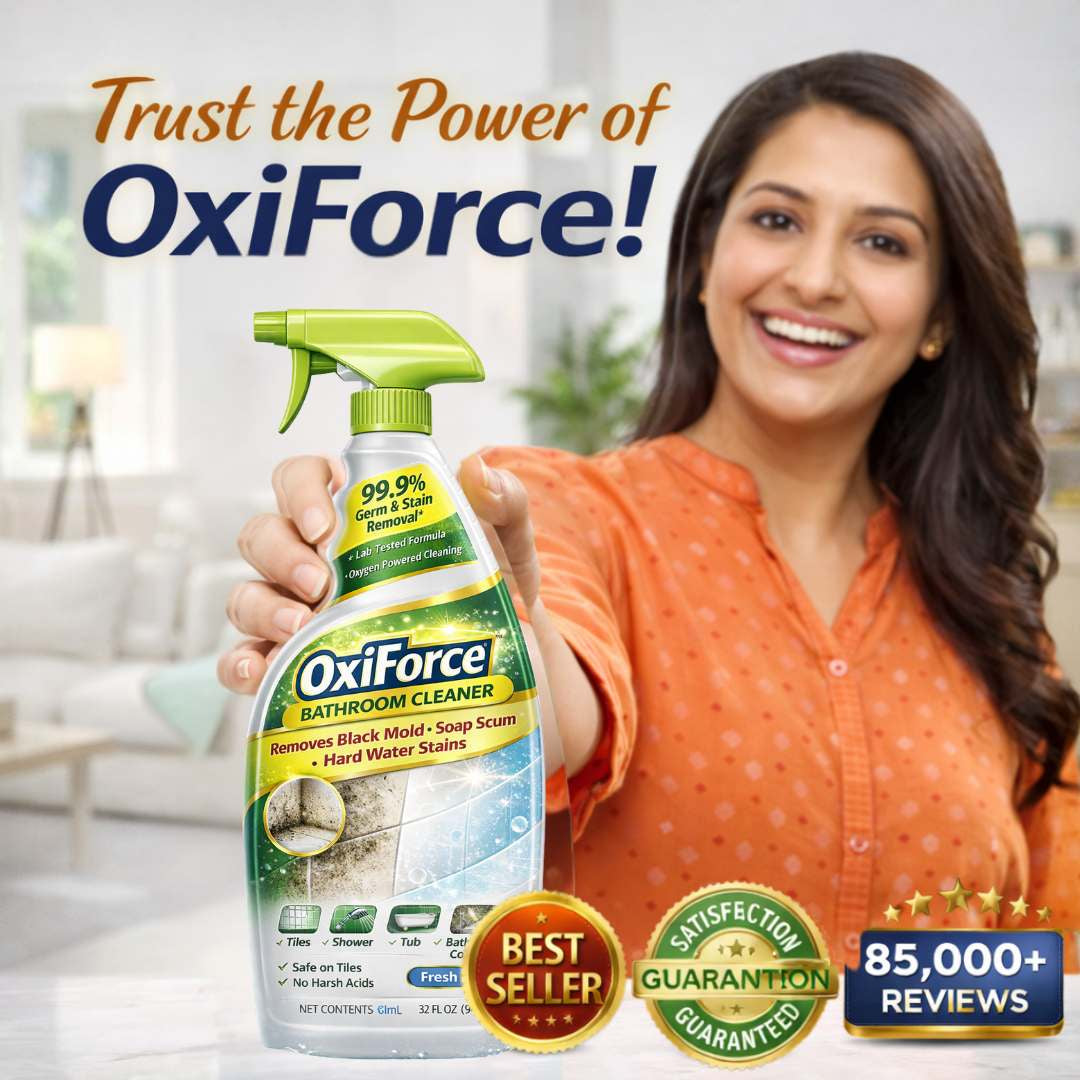 OxiForce Bathroom Cleaner - Shower, Tub & Tile Shine Every Corner | Buy 1 Get 2 Free
