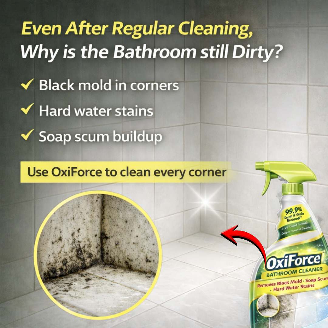 OxiForce Bathroom Cleaner - Shower, Tub & Tile Shine Every Corner | Buy 1 Get 2 Free