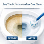 PumiShine Heavy-Duty Toilet Scrubber – Extra Long Handle + 7 Replacement Heads