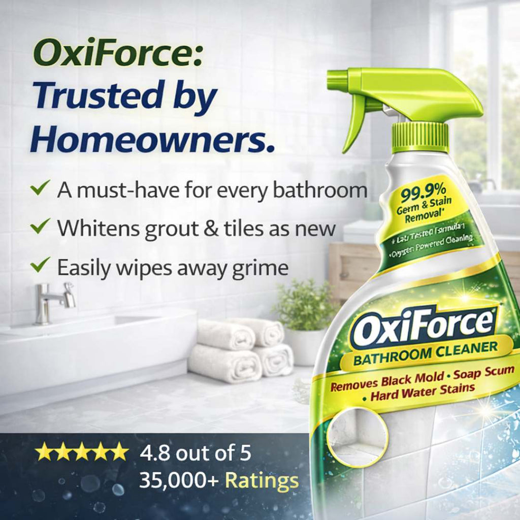 OxiForce Bathroom Cleaner - Shower, Tub & Tile Shine Every Corner | Buy 1 Get 2 Free