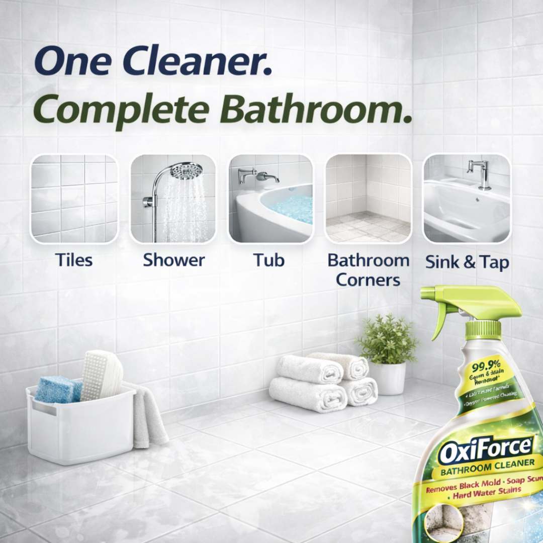 OxiForce Bathroom Cleaner - Shower, Tub & Tile Shine Every Corner | Buy 1 Get 2 Free