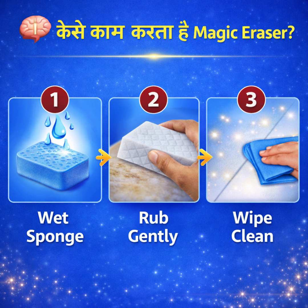 Instant Magic Eraser Sponges – Universal Stain & Scuff Remover (10x more powerful)