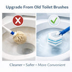 PumiShine Heavy-Duty Toilet Scrubber – Extra Long Handle + 7 Replacement Heads